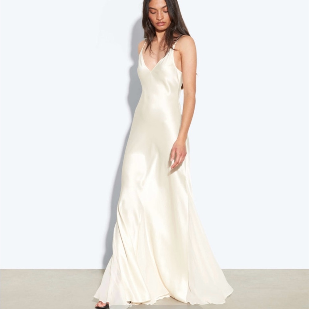 Elegant Cream Slip Dress - Picture 2 of 2